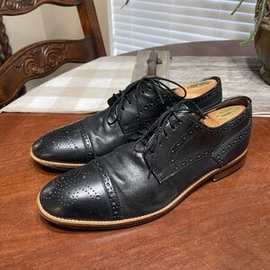 Whitaker by Gordon Rush Black cap toe dress Oxford